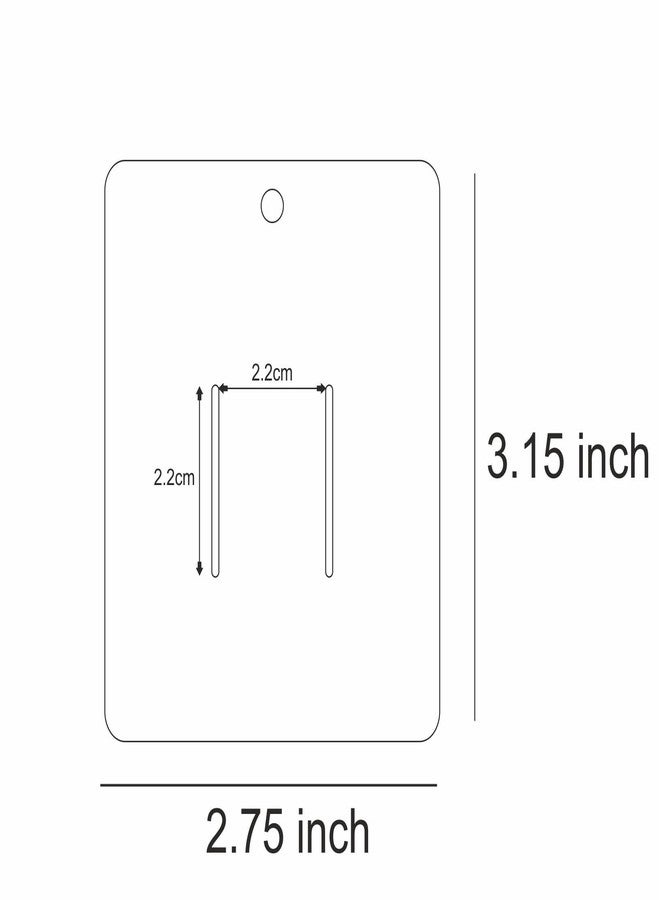 Zenomia White Paper Cardboard Hair Clip Claws Blank Cards Jewelry Display Bow Organizer Tags Holder Rectangle Paper Cardboard for Accessories Display (50pcs) (3.15X2.75) - Image 3